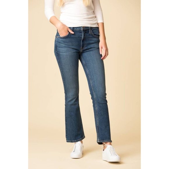 Re/Done Denim - Re/Done Womens Jeans Mid Rise Kick Flare Mid 70s Wash Zip Fly 26